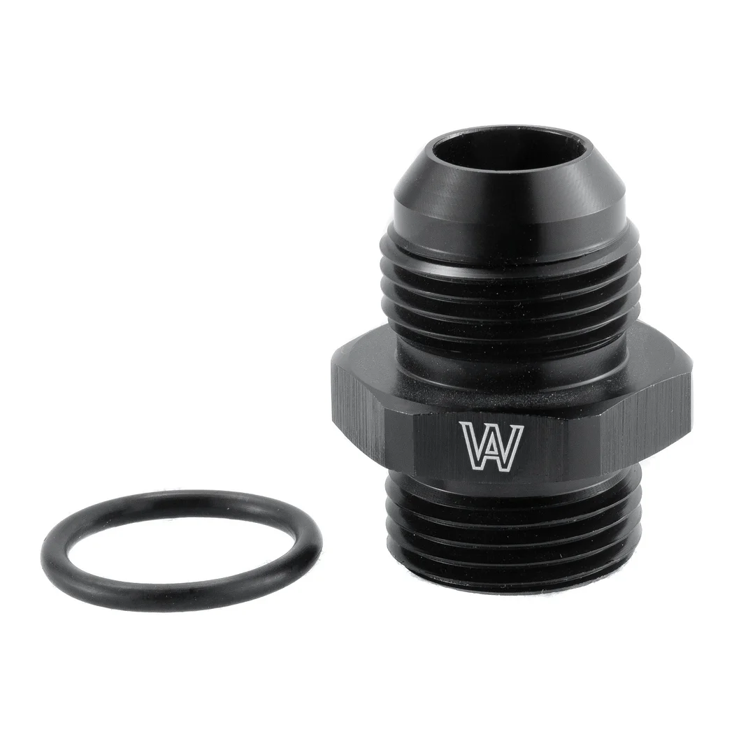 Alloyworks 12 AN Flare to 12 AN ORB Male Fuel Pump Rail Adapte Flare Twin Hose