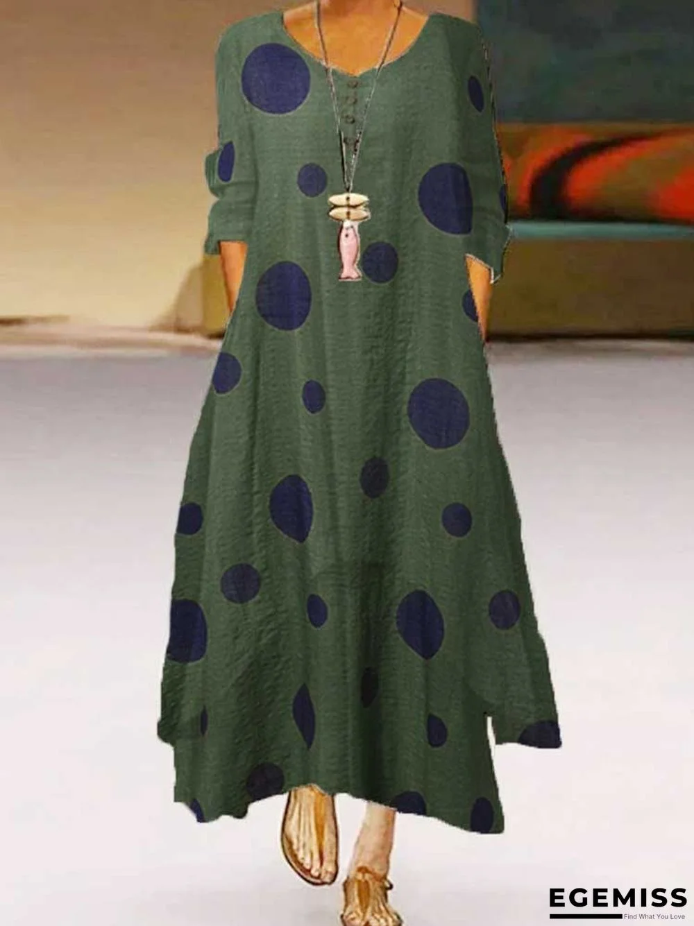 Fashion Printed Long-sleeved Dress | EGEMISS