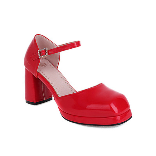 Women's Square Toe Chunky Heel Sandals