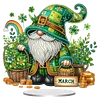 Diamond Painting Acrylic Single Sided March Gnome Ornaments Tabletop Home Office Decor