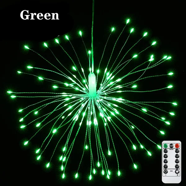 Waterproof Battery Powered Fireworks Lights with 8 modes and Remote Control For Indoor Outdoor Garden Home Holiday Hanging Lamp (not include battery)