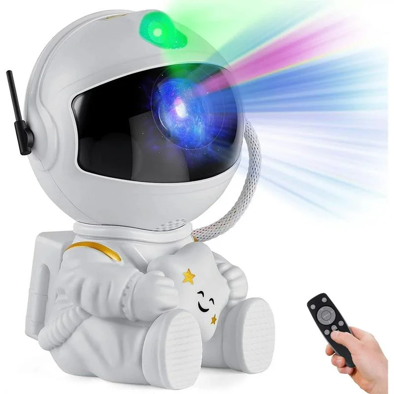 Christmas Gift Projector Night Light, 1 Piece Astronaut Shape Ceiling LED Light Projector with Variable Nebula Effect & All-round Rotation, Starry Lamp for Bedroom, Gaming Room, Party, New Year Gift