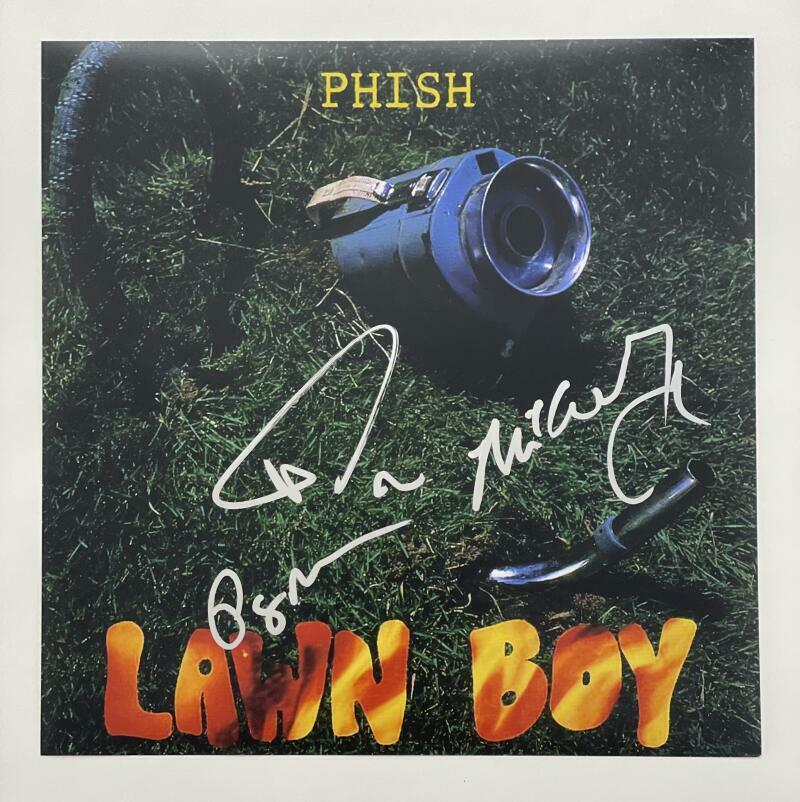 PHISH (TREY ANASTASIO MIKE PAGE) SIGNED AUTOGRAPH 12X12 ALBUM FLAT - LAWN BOY