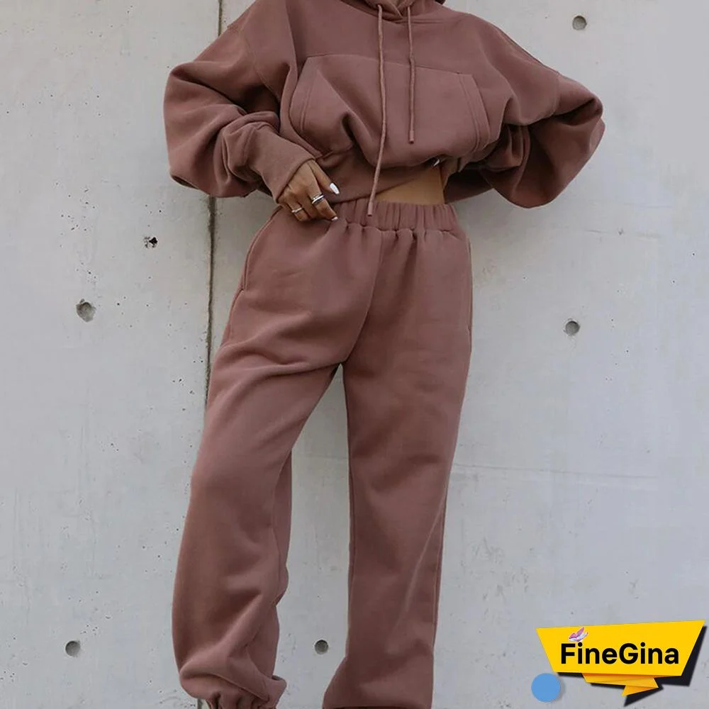 Two-Piece Sports Sweater Suit