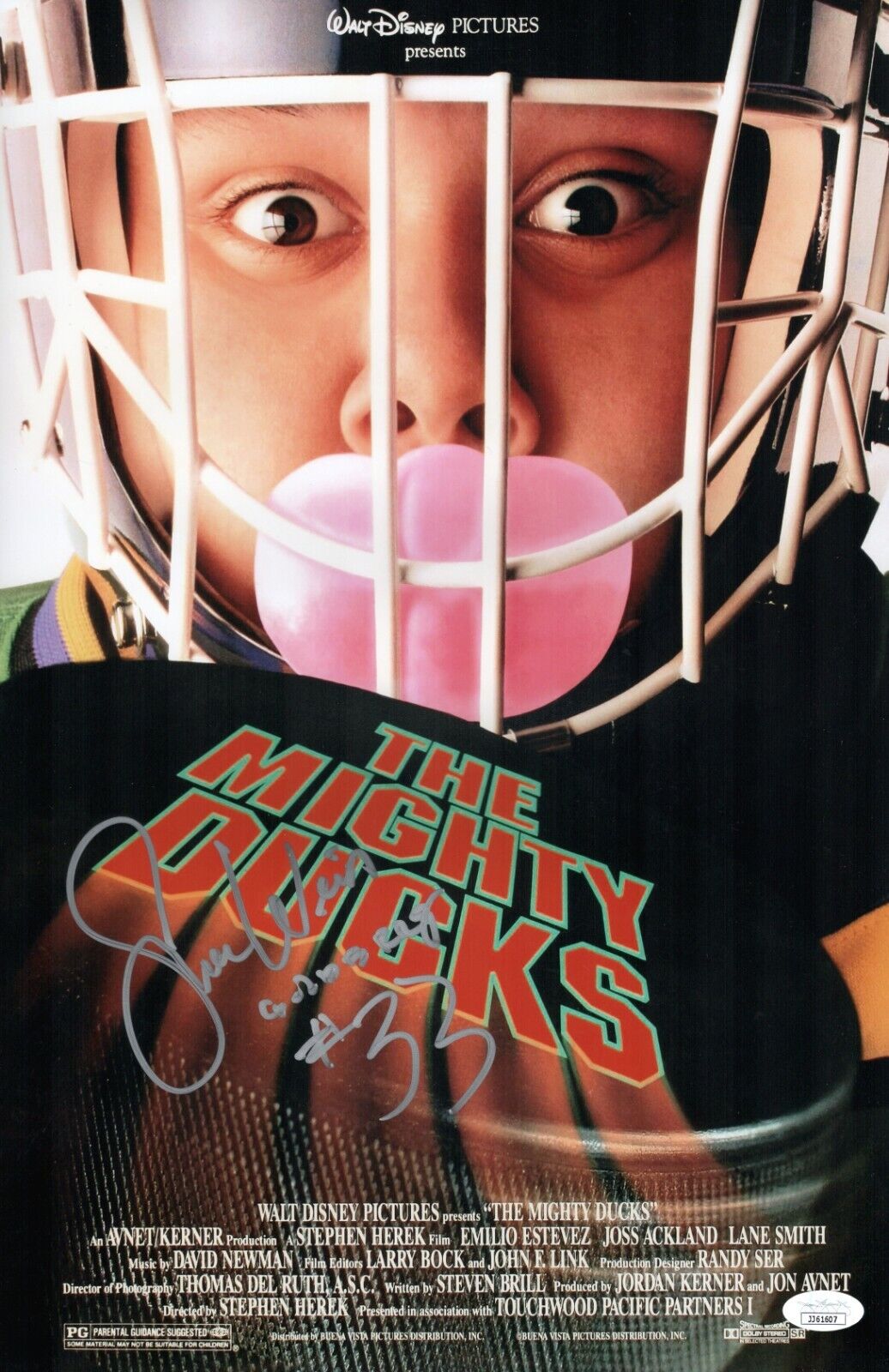 SHAUN WEISS Signed 11x17 Photo Poster painting Greg Goldberg The Mighty Ducks #33 COA JSA Cert