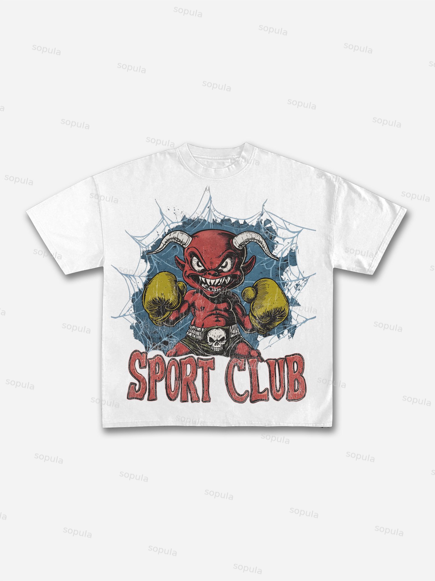 Evil Cartoon Baby Devil Boxer Cotton T-shirt - Sopula｜Premium Graphic Tees & Graphic Clothing