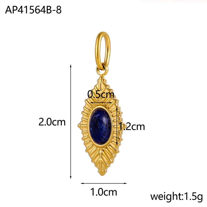 1 Piece 20 * 10mm 304 Stainless Steel Oval Pendant Jewelry Accessories