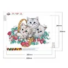 Diamond Painting-DIY Crystal Rhinestone Flower Cat