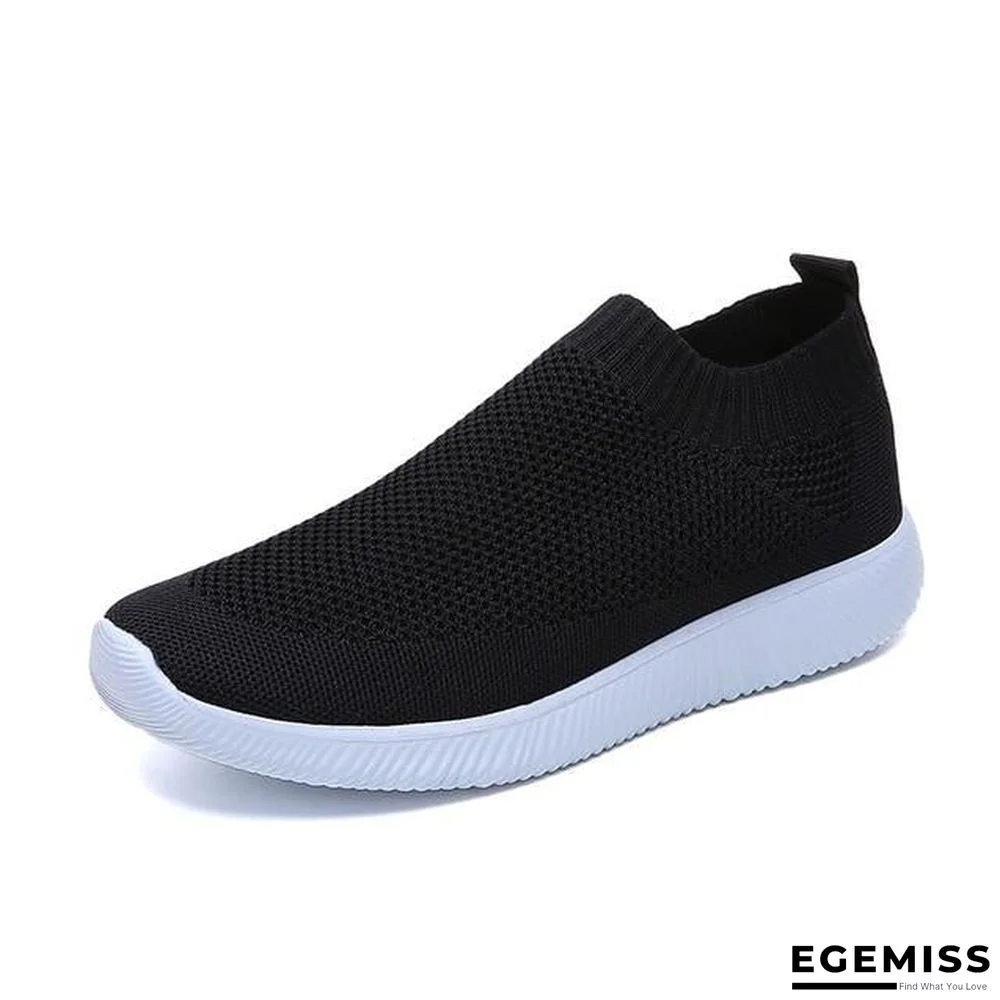 Women Sneakers Female knitted Vulcanized Shoes Casual Slip On Flats Ladies Sock Shoes | EGEMISS