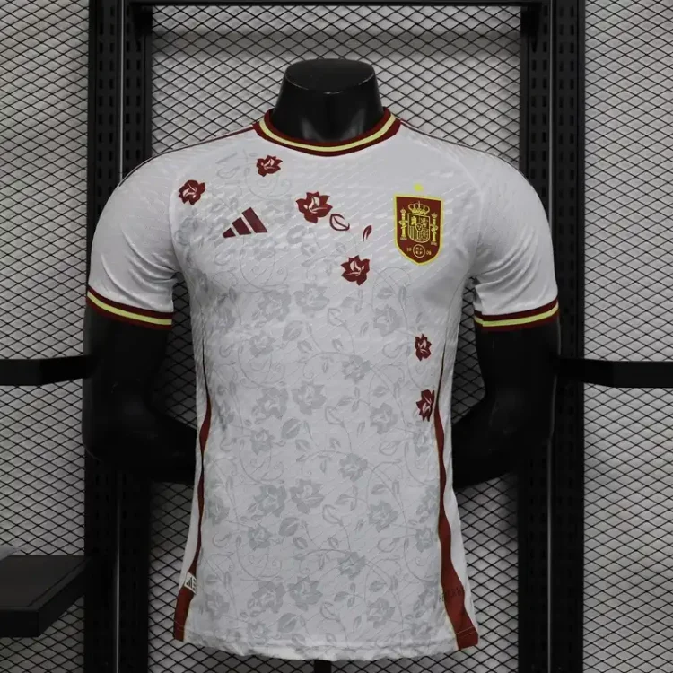 2024 Player Edition Spain White Special Football Jersey