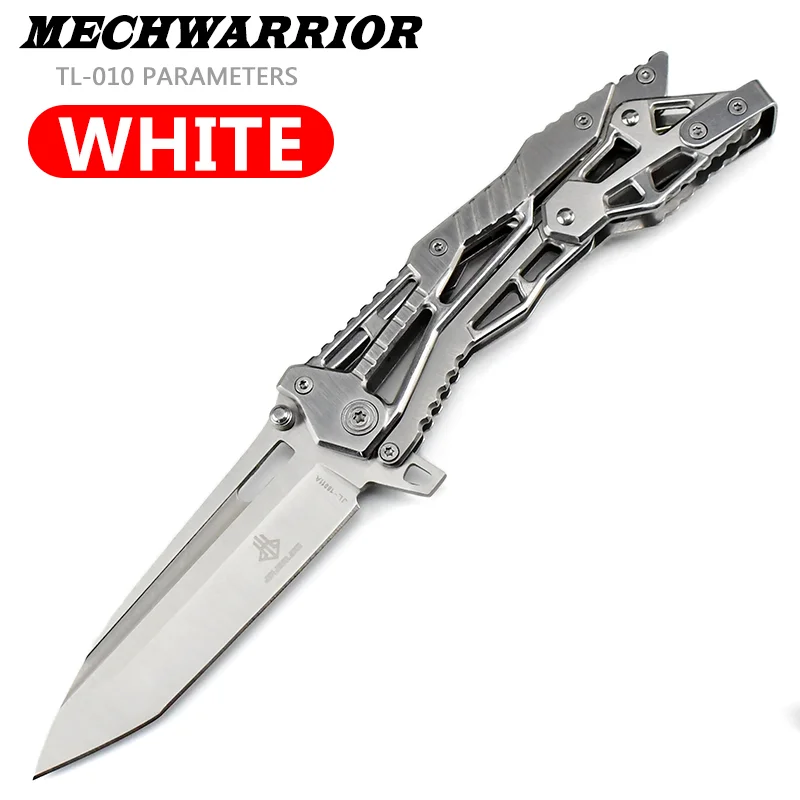 EDC Mechanical Outdoor Camping Picnic Folding Knife 5Cr13Mov Blade Stainless Steel Handle Tactical Survival Pocket Knife