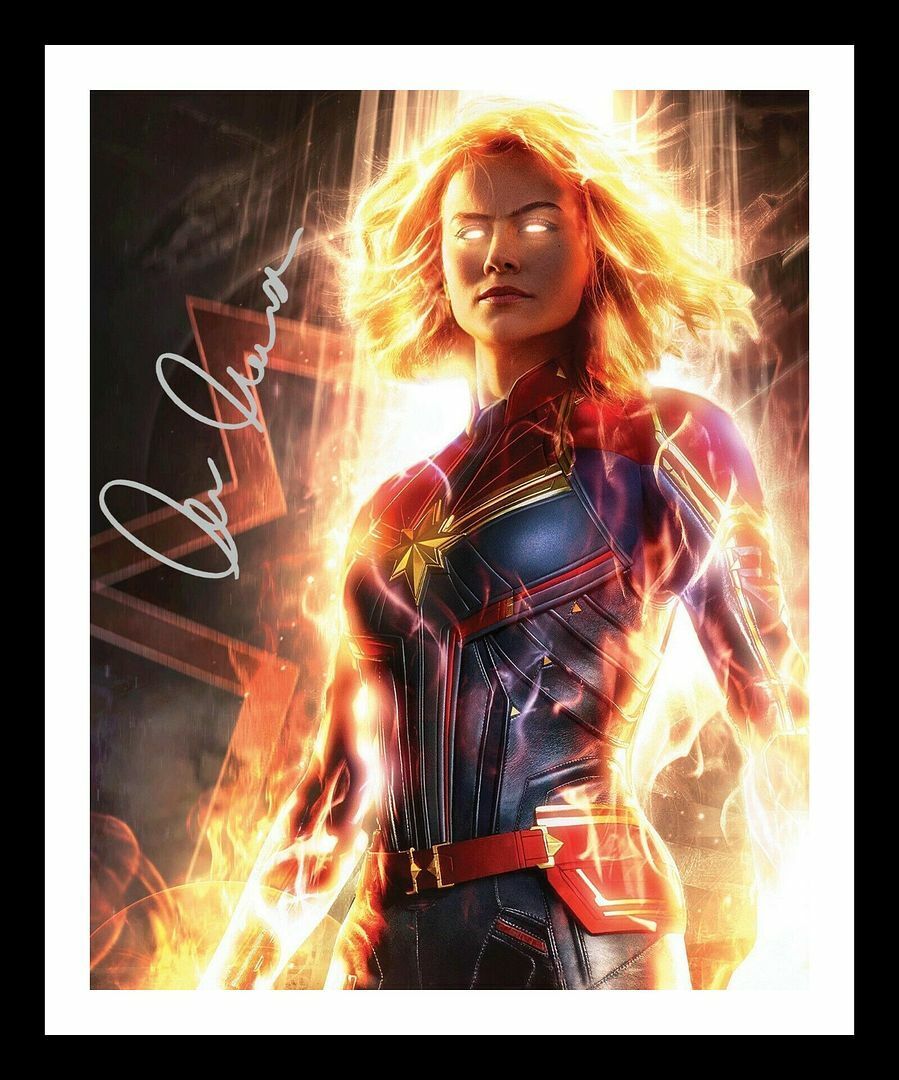 Brie Larson - Captain Marvel - The Avengers Autograph Signed & Framed Photo Poster painting 1