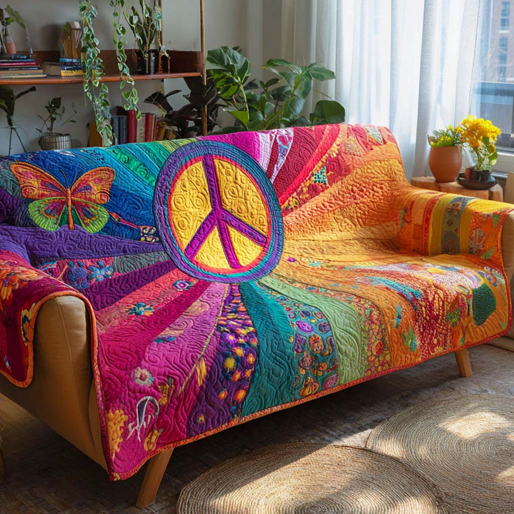 Hippie Quilted Sofa Cover NCU0VT292 everthome