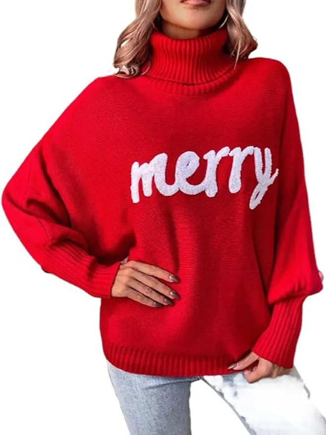 Nigikala Nigikala Turtleneck Women's Autumn And Winter Loose Bat Sleeves Wearing Knitted Tops Off