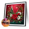 Diamond Painting - Full Round Drill - Christmas Poinsettia(Canvas|30*30cm)
