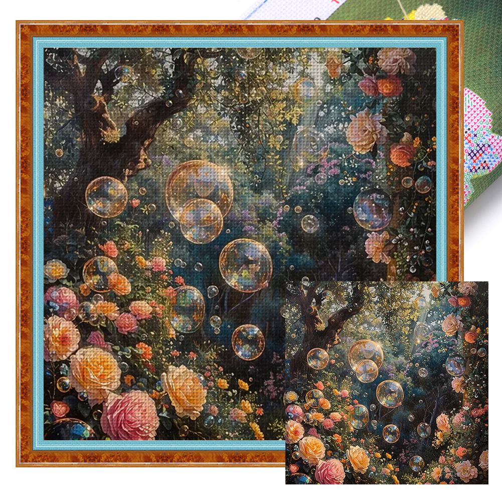 Forest Full 14CT Pre-stamped Canvas(50*50cm) Cross Stitch