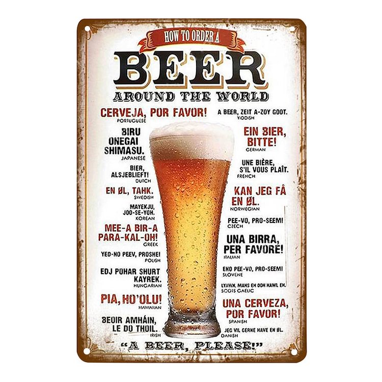 【20*30cm/30*40cm】Beer - Vintage Tin Signs/Wooden Signs