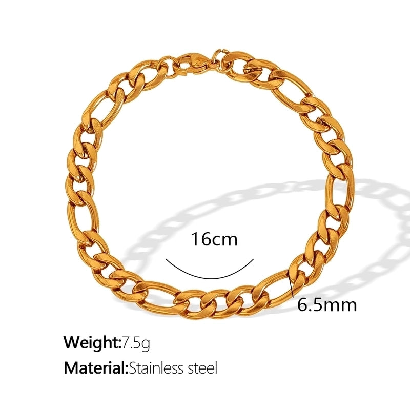 304 Stainless Steel Titanium Steel 18K Gold Plated Modern Style Minimalist Classic Style Solid Color Bracelets