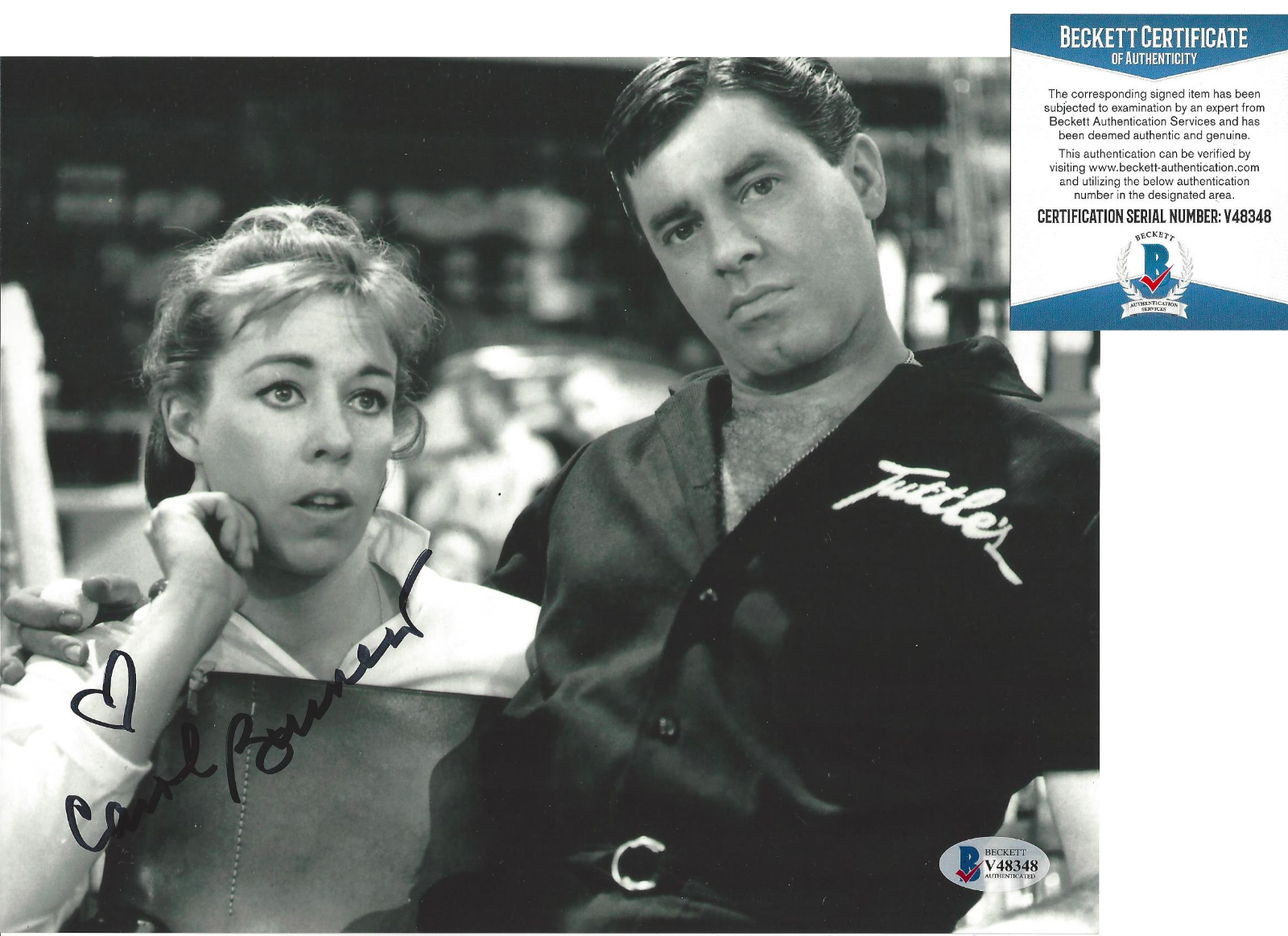 CAROL BURNETT SIGNED 8x10 SHOW Photo Poster painting 11 COMEDY ACTRESS PROOF BECKETT COA BAS