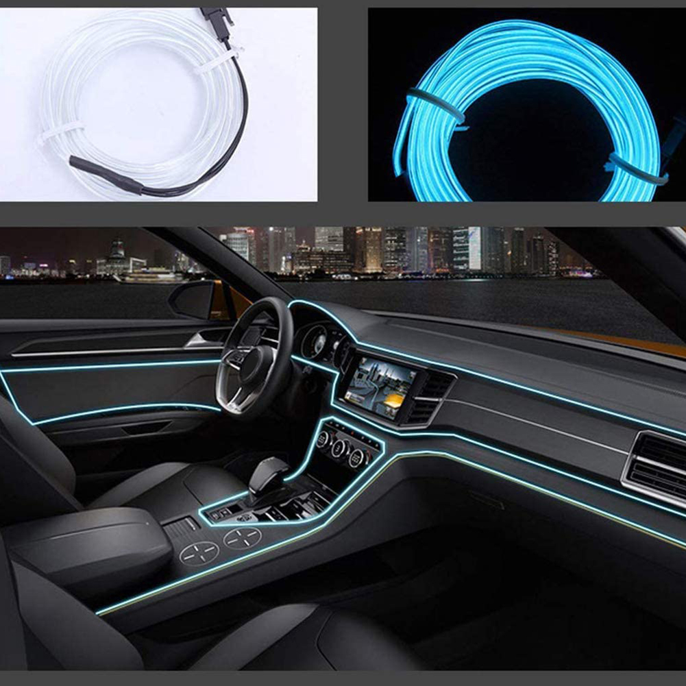 

LED Neon Strip Lights Soft Cable Lamp for Car Interior Decoration, Purple, 501 Original