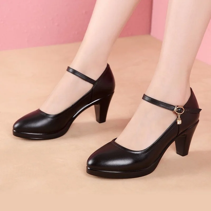 Zhungei Fashion Women's High Heels, High-end Women's Shoes Women's Luxury Party Shoes Medium Heel 35-41