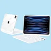 360 Degree Rotating iPad Pro 12.9 inch 6th 5 4 3rd Generation Keyboard Case Transparent, Clear with 7 Color Backlit Touchpad, Foldable, Multi-Angle, Multi-functional, Integrated Keyboard Cover