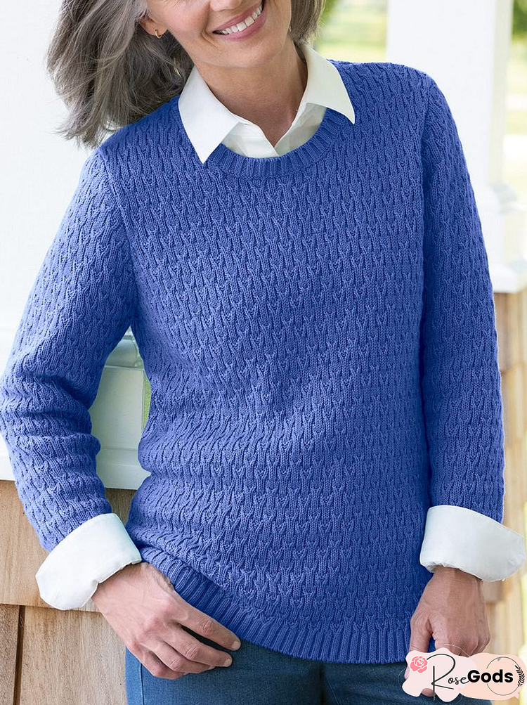 Casual Crew Neck Sweater