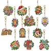 DIY Diamond Mosaic Keychain Christmas Countdown Mystery(Christmas-12pcs)