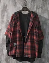 Plaid Shirt Fake Two Coats by Inlyline