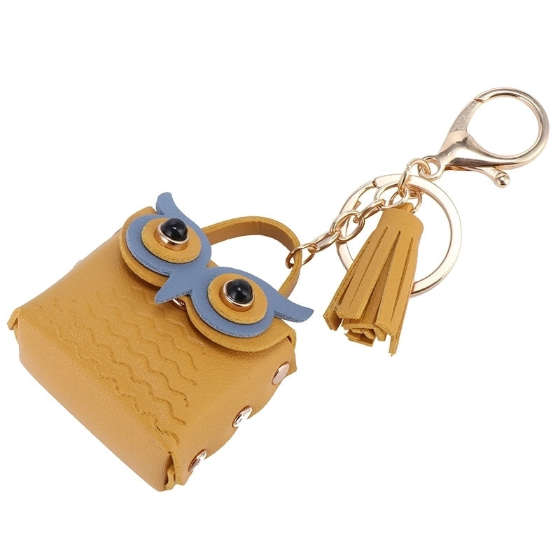 Multicolor Pu Leather Owl Bag Charms