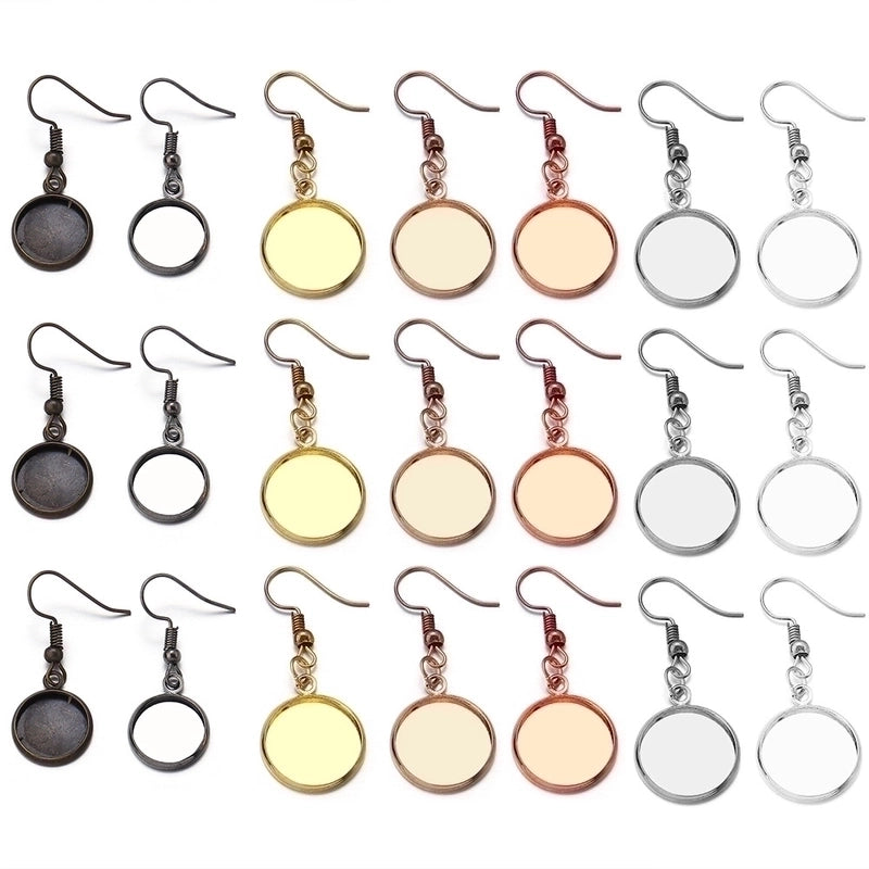 10 PCS/Package Iron Copper Solid Color Hook Earring Findings