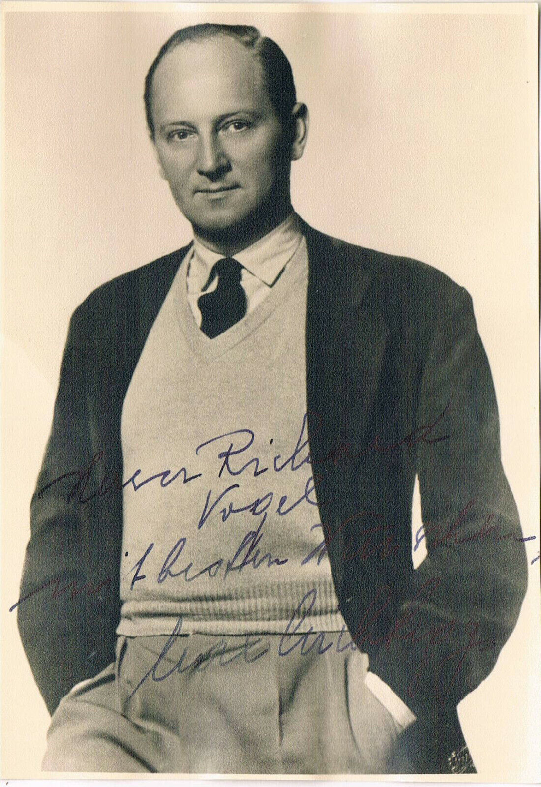 Max Lichtegg 1910-92 autograph signed postcard Photo Poster painting 4x6