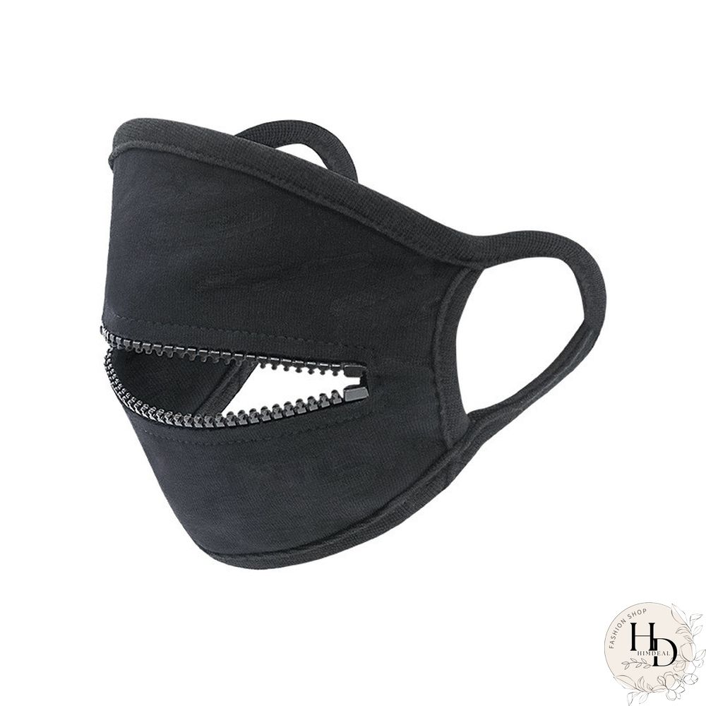 Black Fashion Casual Zipper Design Face Protection