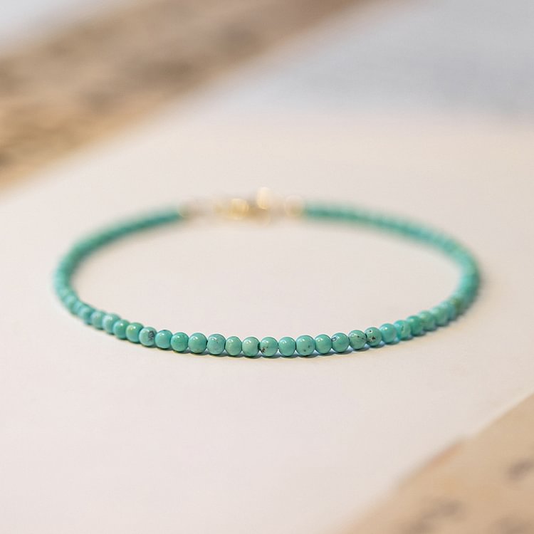 Turquoise Round Beads Bracelet - Modakawa Modakawa