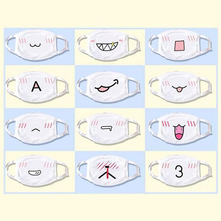 Anime Emoji Print Mask 20 Pieces Set - Modakawa Modakawa