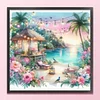 Beach Scenery-11CT Stamped Cross Stitch 40*40cm/15.75*15.75in