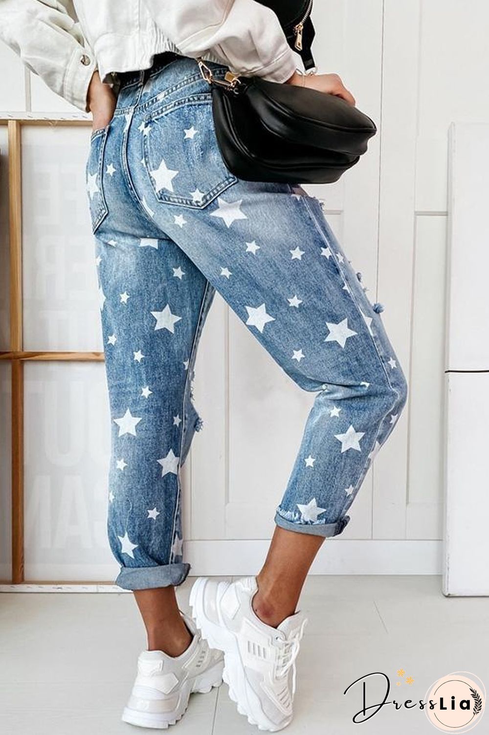 A Star Is Born Distressed Relaxed Jean
