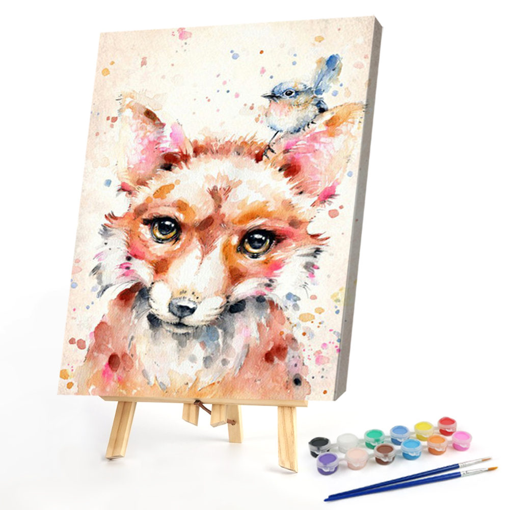 

40*50CM - Paint By Numbers - Color Flower Fox, 501 Original