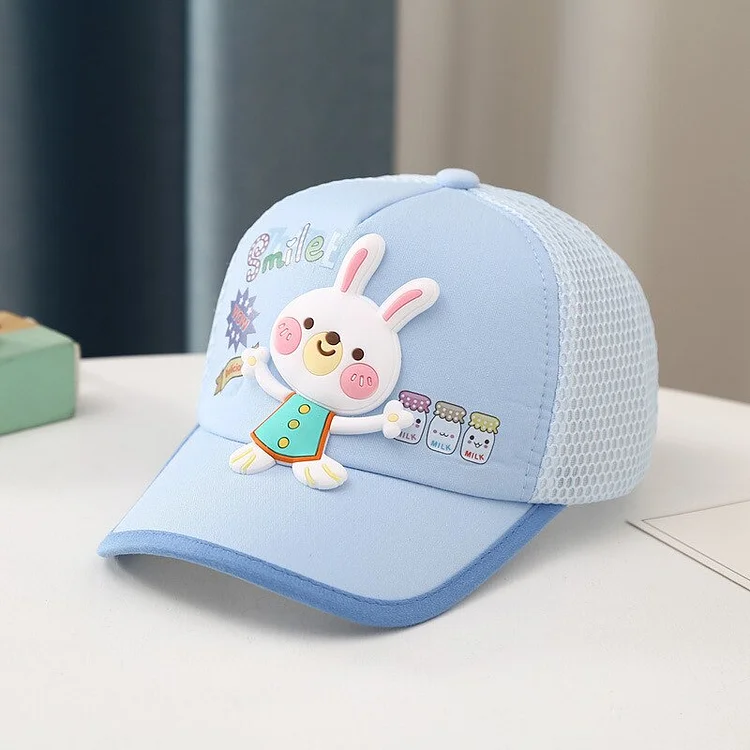 Summer Acrylic Cartoon Rabbit Casquette Baseball Cap Adjustable Snapback Hats for Children Boy and Girl 215