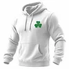 Men's Vintage Shamrock St. Patrick's Day Pocket Long Sleeve Hoodie by Inlyline