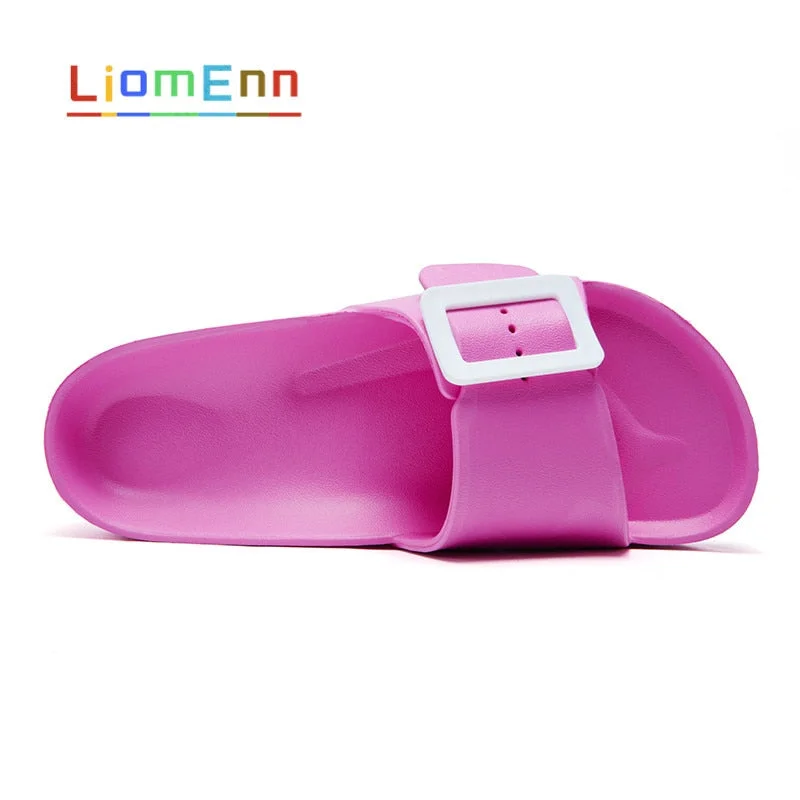 Summer Platform Slippers Women Shoes EVA Home House Slippers 2021 Pink White Black Casual Beach Sandals Slides Female flip flops