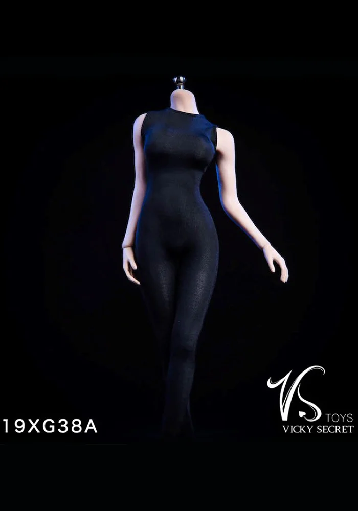 1/6 sexy girl figure clothing VSTOYS 19XG38 Tights Black White Bodysuit  Clothing F 12 Female TBLeague large bust Seamless Body