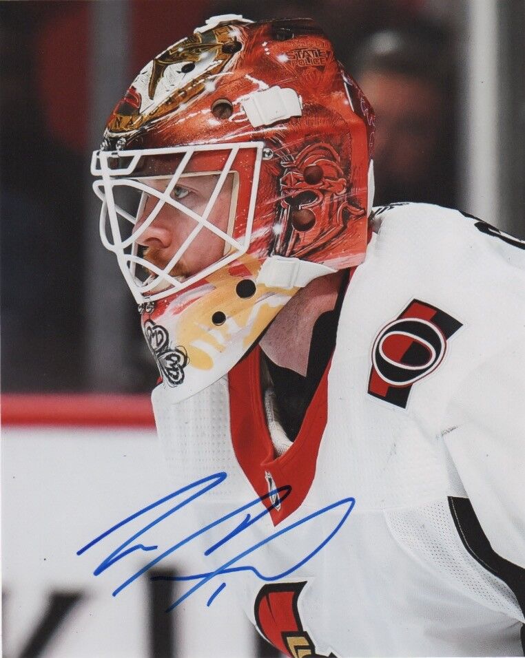 Ottawa Senators Mike Condon Mask Signed Autographed 8x10 Photo Poster painting COA B