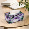 Purple Gnome Diamond Painting Tissue Box Wooden Diamond Art Tissue Storage Box