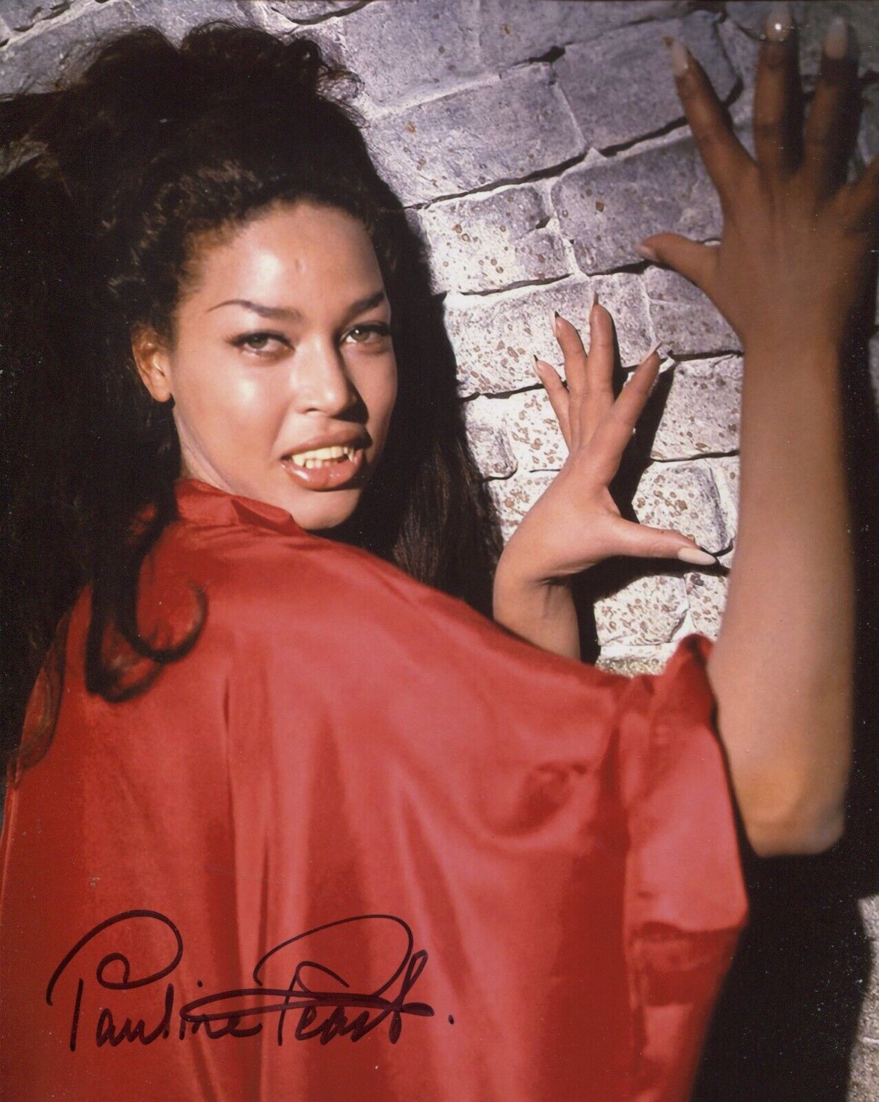 The Satanic Rites of Dracula horror movie actress Pauline Peart signed Photo Poster painting