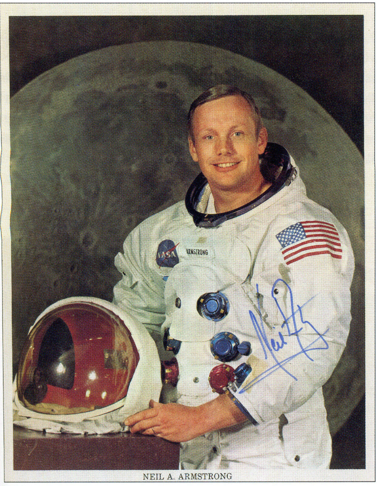 NEIL ARMSTRONG Signed Photo Poster paintinggraph - Apollo XI First Man To Walk on Moon preprint