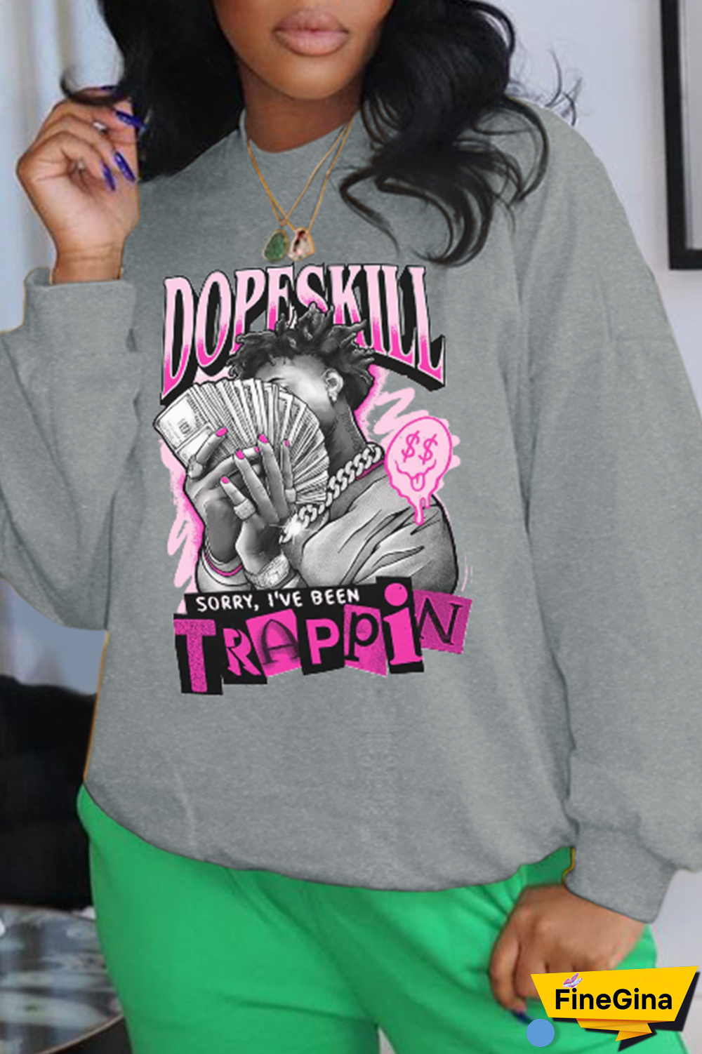 Blue Casual Daily Print Patchwork O Neck Tops