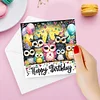6Pcs f&ecirc;te d&rsquo;anniversaire-bricolage carte de voeux
