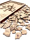 100 pcs Cat and Dog Shaped Wooden Jigsaw Puzzles