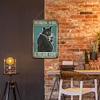 Black Cat Drinking Red Wine - Wooden Signs - 20*30cm